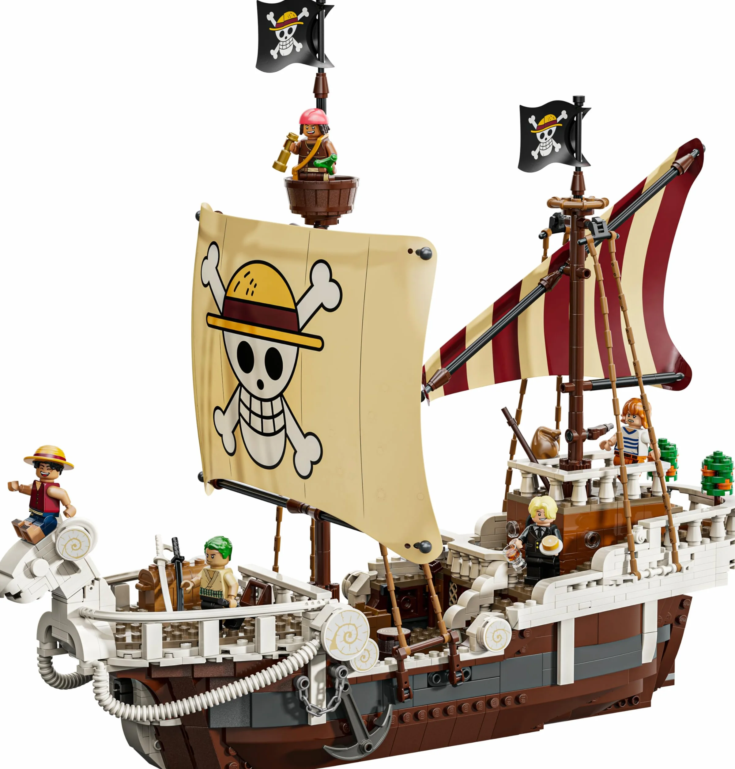 LEGO ONE PIECE La Nave Pirata Going Merry - Modello di Barca Giocattolo da Esposizione con 5 Minifigure tra cui Luffy, Zoro e Nami - Regalo per Bambini, Bambine e Fan degli Anime da 10 Anni - 75639