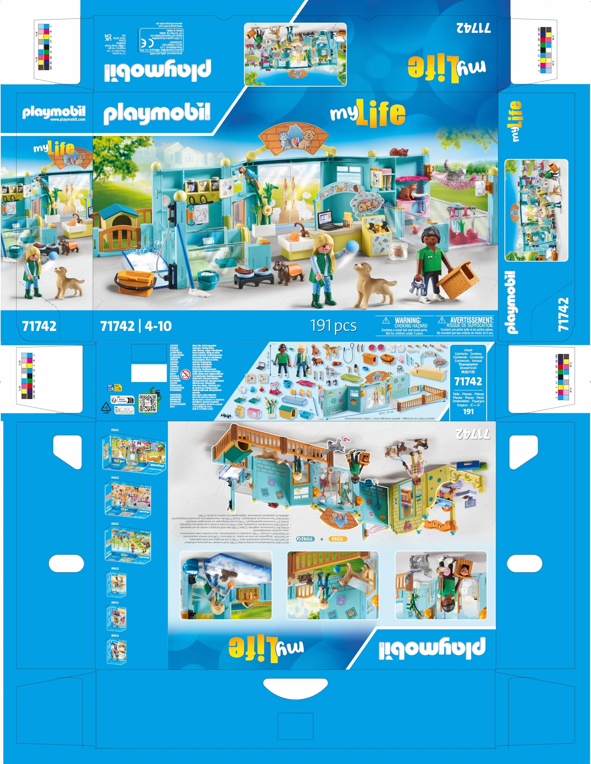 PLAYMOBIL | My Life | Hotel per Animali Set di Figurine Animali | Giocattolo per Bambini dai 4 anni | 71742, Hotel per animali