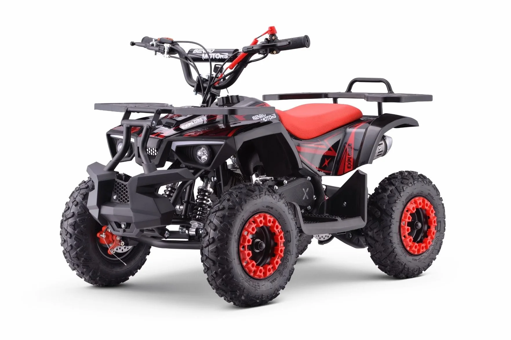 Miniquad 49cc Benzina ATV Bambino, I-Explorer Rosso, bambini dai 4 ai 10 anni