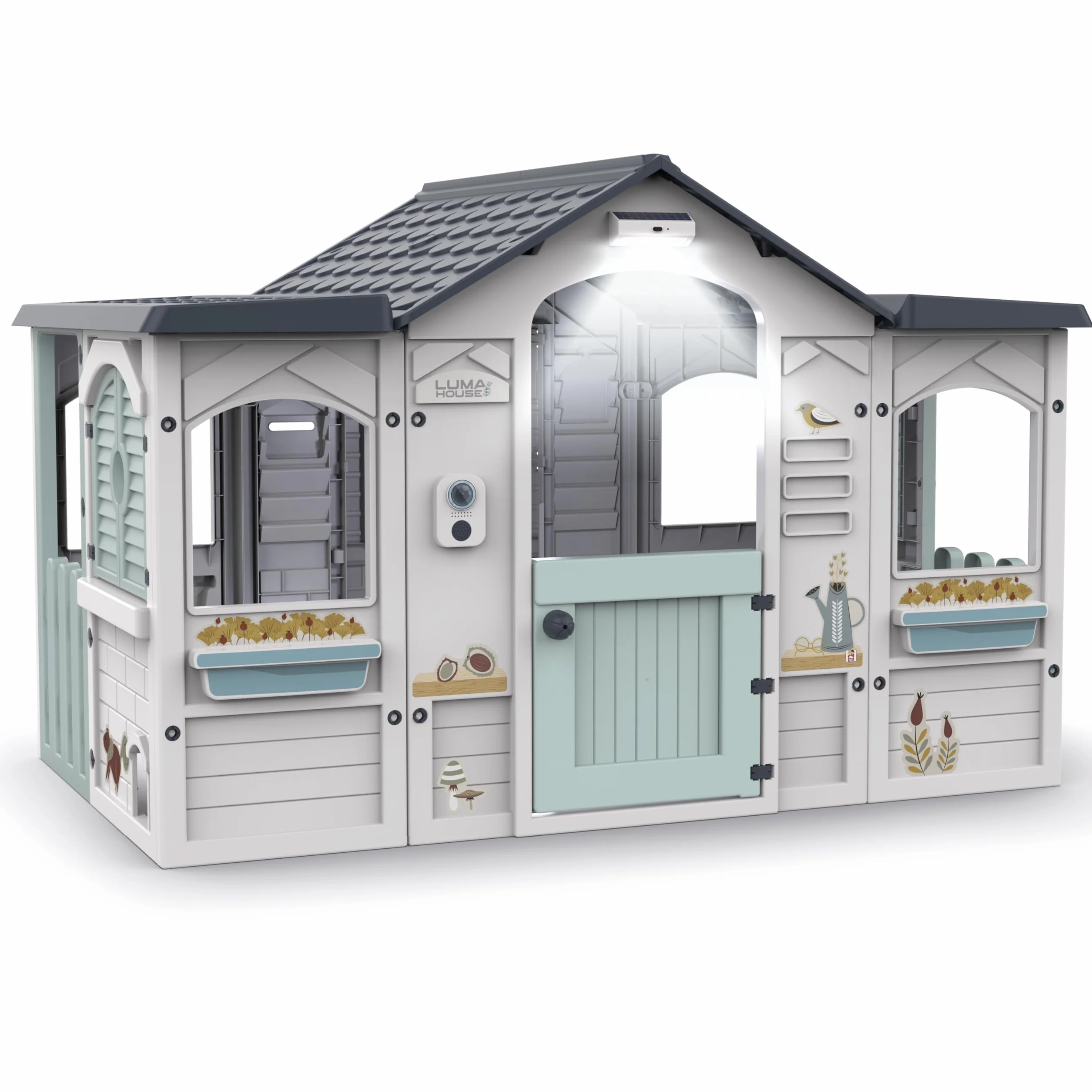 Luma House Grande Casetta per Bambini Interattiva con Luce e Suoni Finestre Apribili Gattaiola Inclusa 2 Anni
