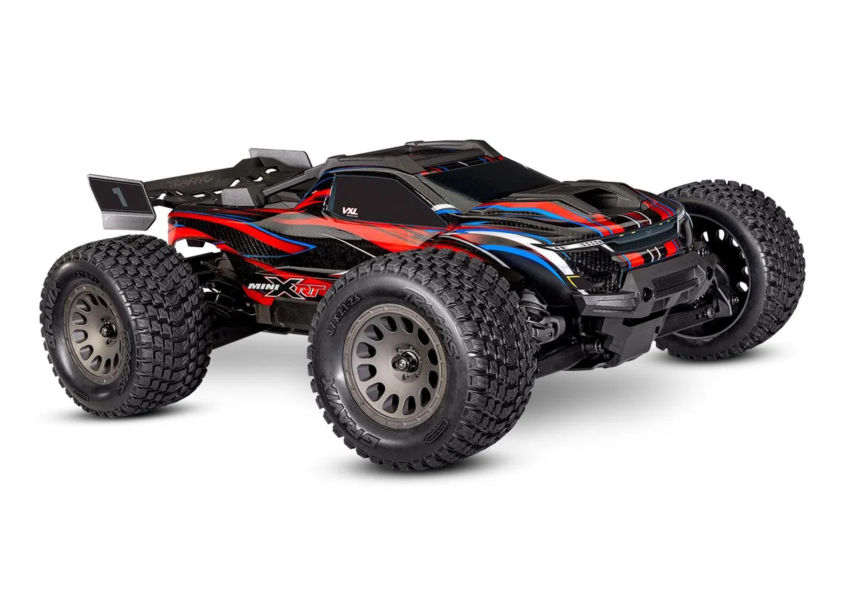 Traxxas Mini XRT VXL-3s Rot Brushless 1:10 RC Modellauto Elektro Monstertruck Allradantrieb (4WD) RtR 2,4 GHz (108076-1-RED)