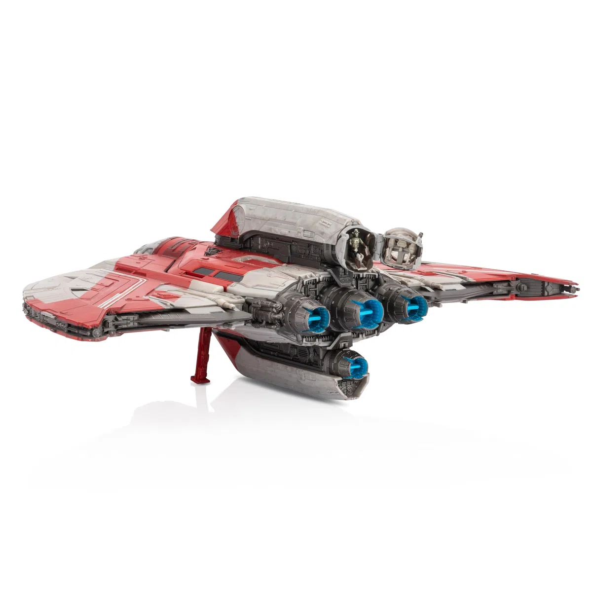 Star Wars Micro Galaxy Squadron Ahsoka Tanos T-6 Jedi Shuttle - Veicolo da 33 cm con ali rotanti e tre microfigure da 2,5 cm come accessorio