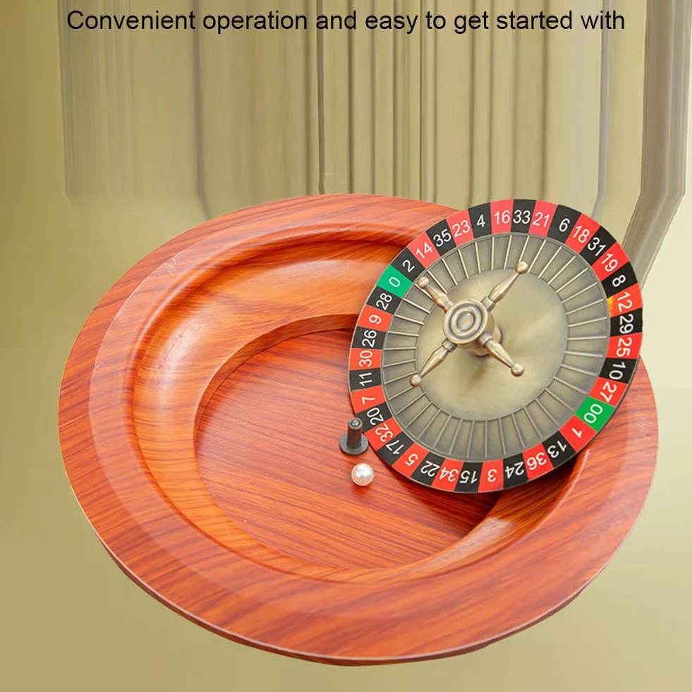 Ruota Roulette Di Legno Da 12 Pollici Dial Digital Digital Game Russian Roulette Board Tornabile Entertainment Roulette Wheel