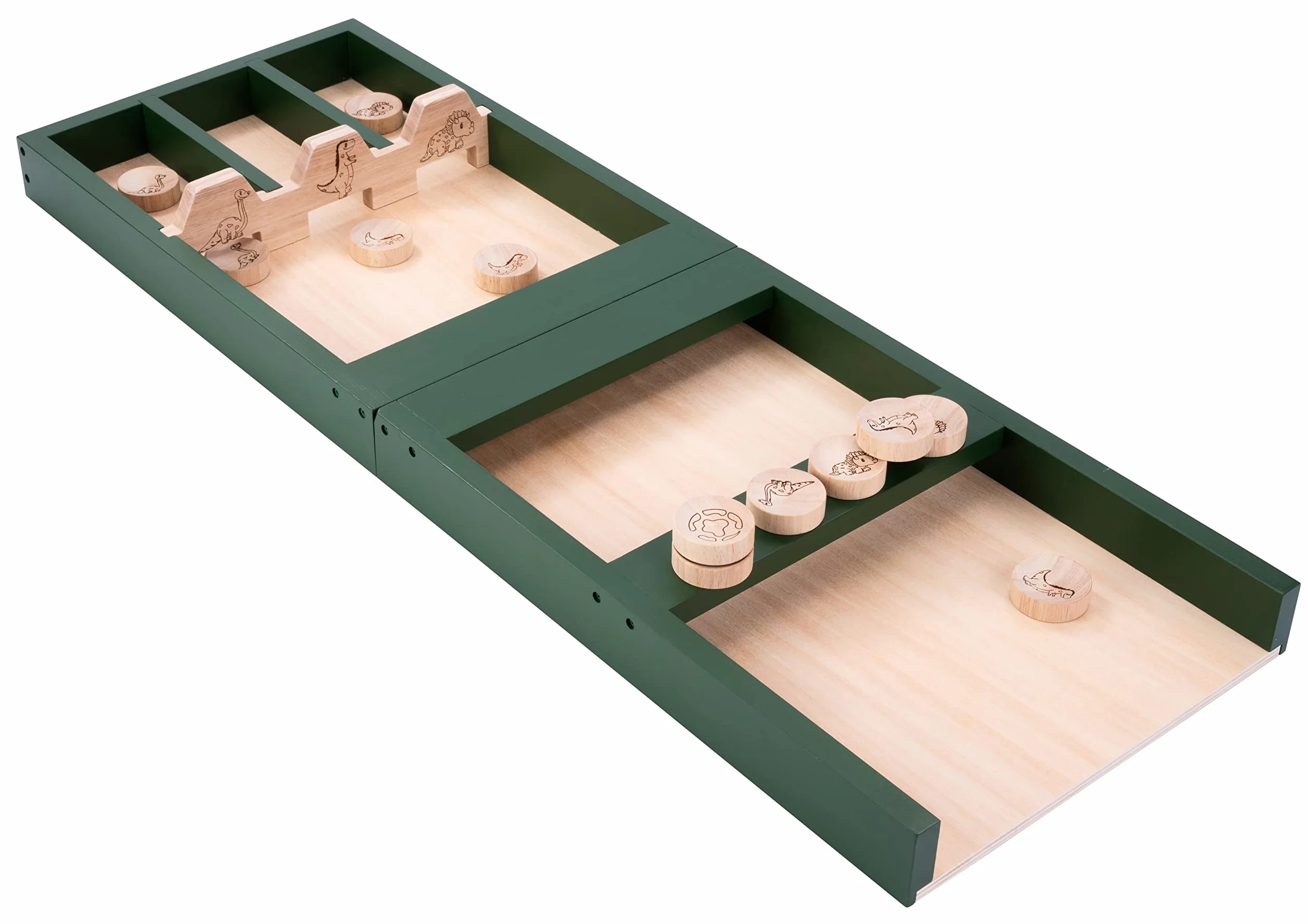 Engelhart - 340661 - Shuffleboard Dinosauro per Bambini (4+ Anni) - 80 cm con Dischi e Sacchetti di Cotone