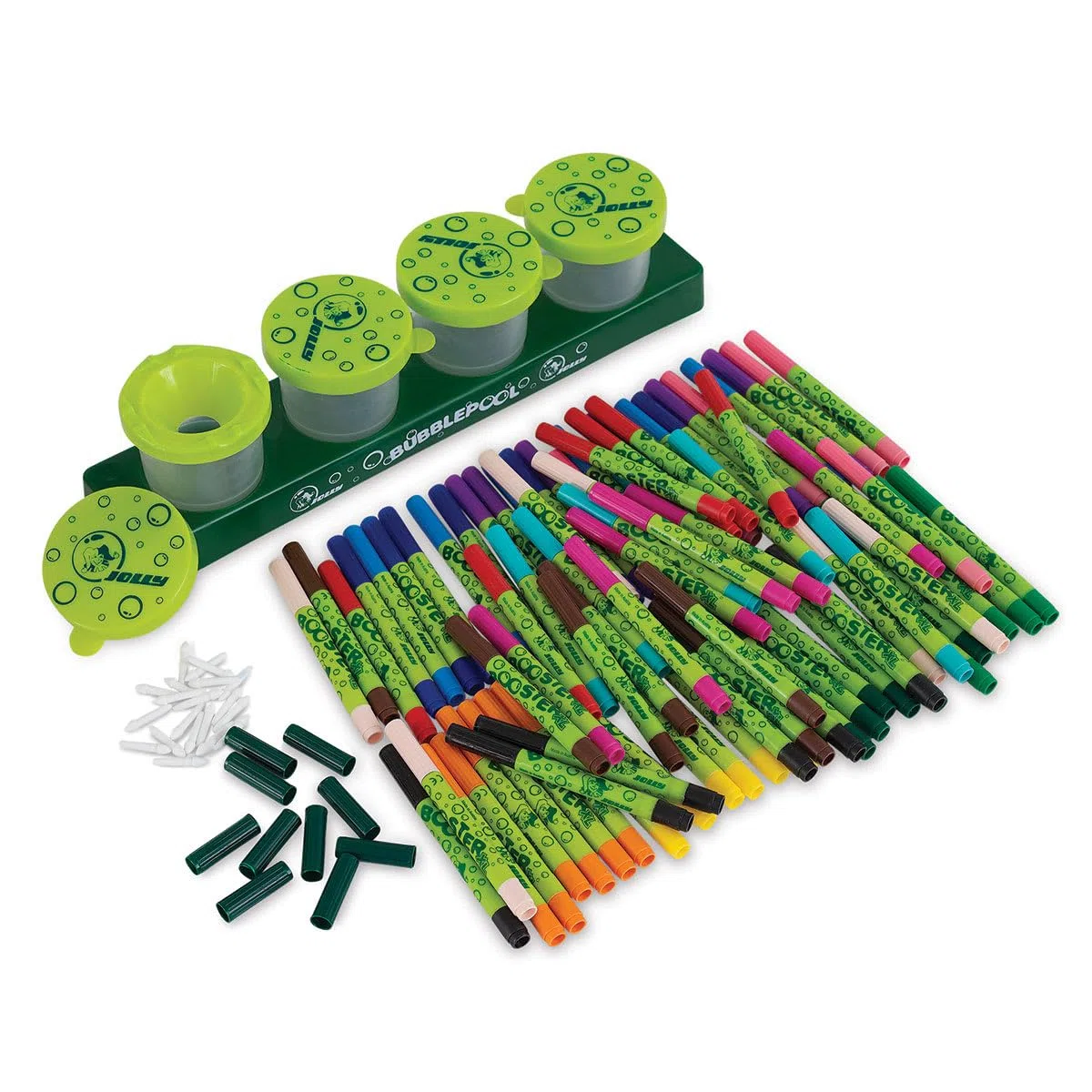 JOLLY Booster XL, Starter Set completo, 6 booster XL ciascuno in 14 colori, incl. Stazione di ricarica Bubblepool, colori vivaci e ricchi, inchiostro lavabile, non tossico e sicuro