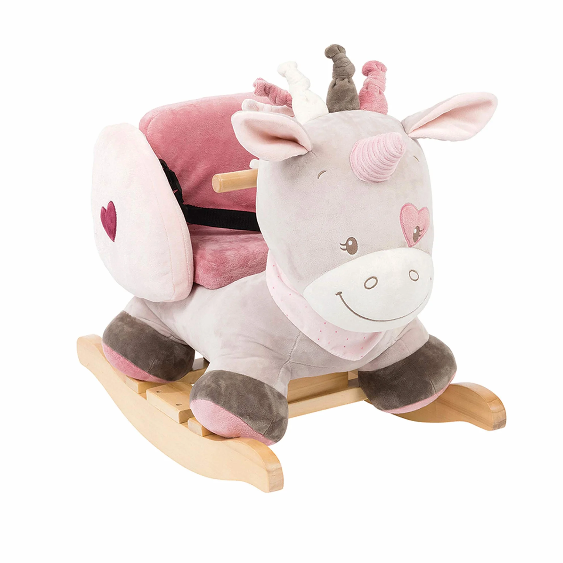 Nattou Dondolo per bambini Jade L'Unicorno, 10-36 mesi, 62 x 32 x 52 cm, Beige/Rosa, 987301