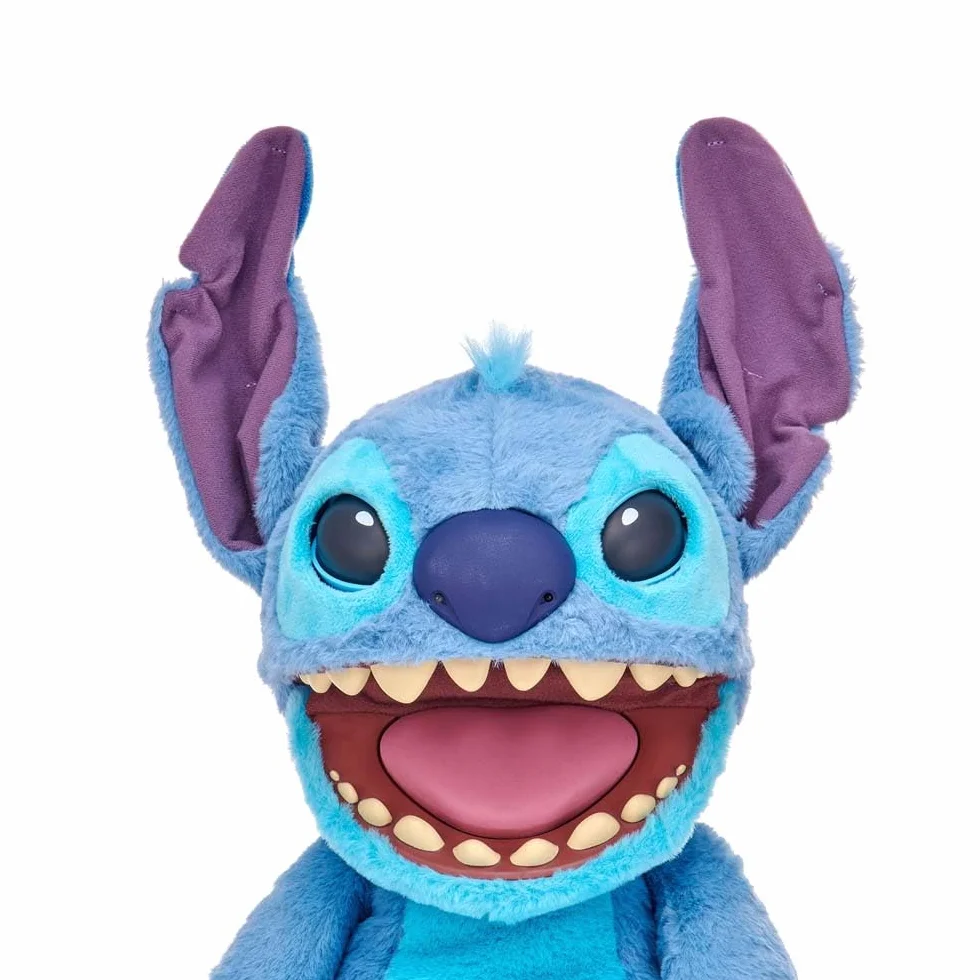 Disney Lilo & Stitch Puppetronic by Real FX - Peluche elettronico da 45 cm, 100+ combinazioni di azioni e suoni, giocattolo realistico con sensori e reazioni, 6+ anni, famoso (TTC29000)