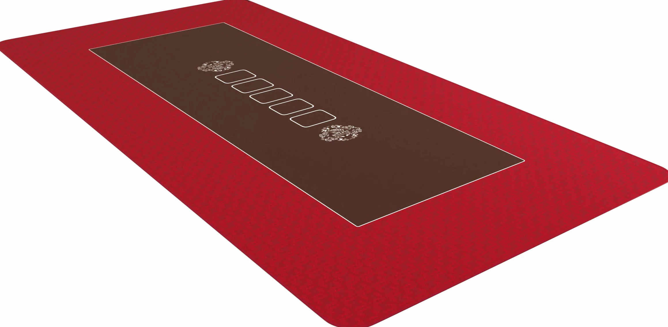 Bullets Playing Cards, Capritavolo da Poker 160x80cm, angolare, Rosso