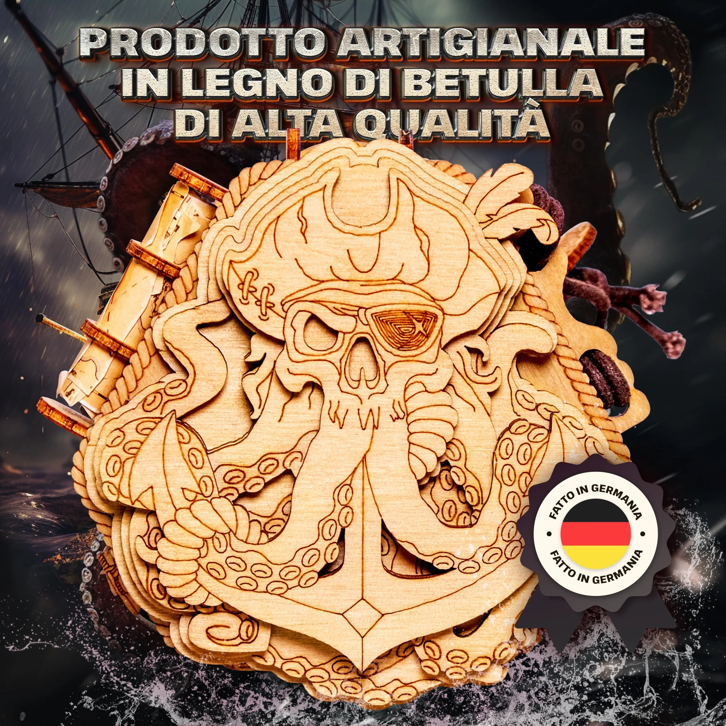 ESC WELT Blackbeard's Compass Puzzle Box - Escape Room in una scatola - Rompicapo - Scatola di gioco in fuga 3D - Giochi di indovinelli in scatola - Scatola di puzzle per bambini e adulti
