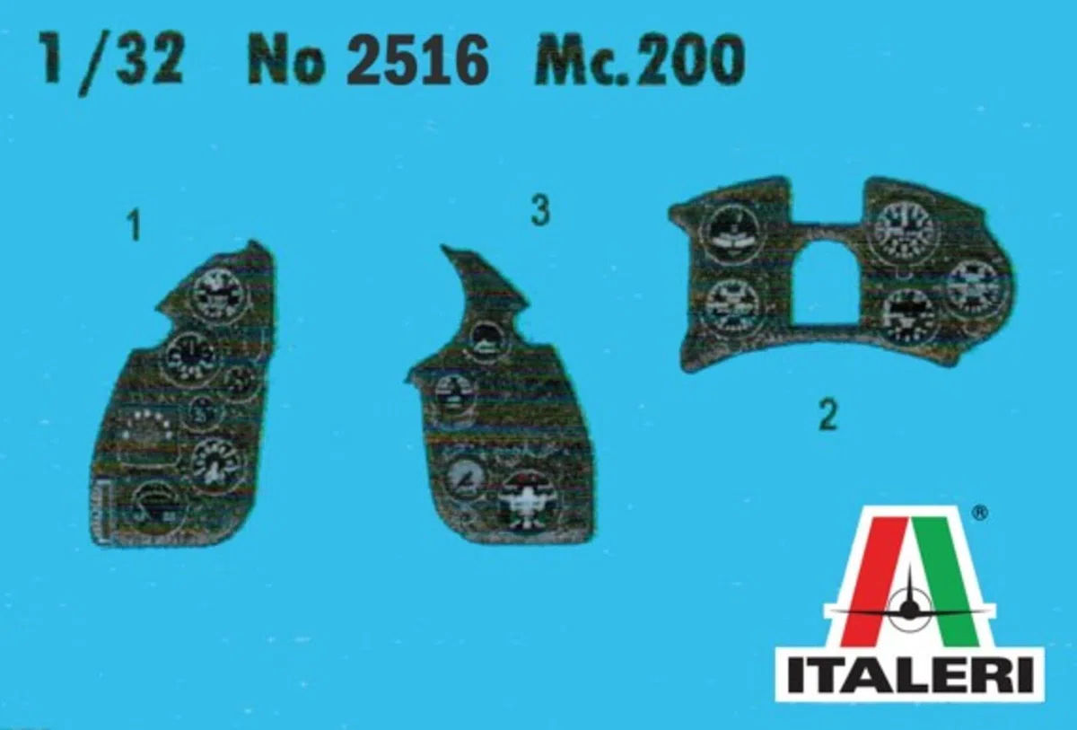 Italeri 2516 Macchi MC.200 Saetta, scala 1:32, Plastic Model Kit/Modello in plastica da montare