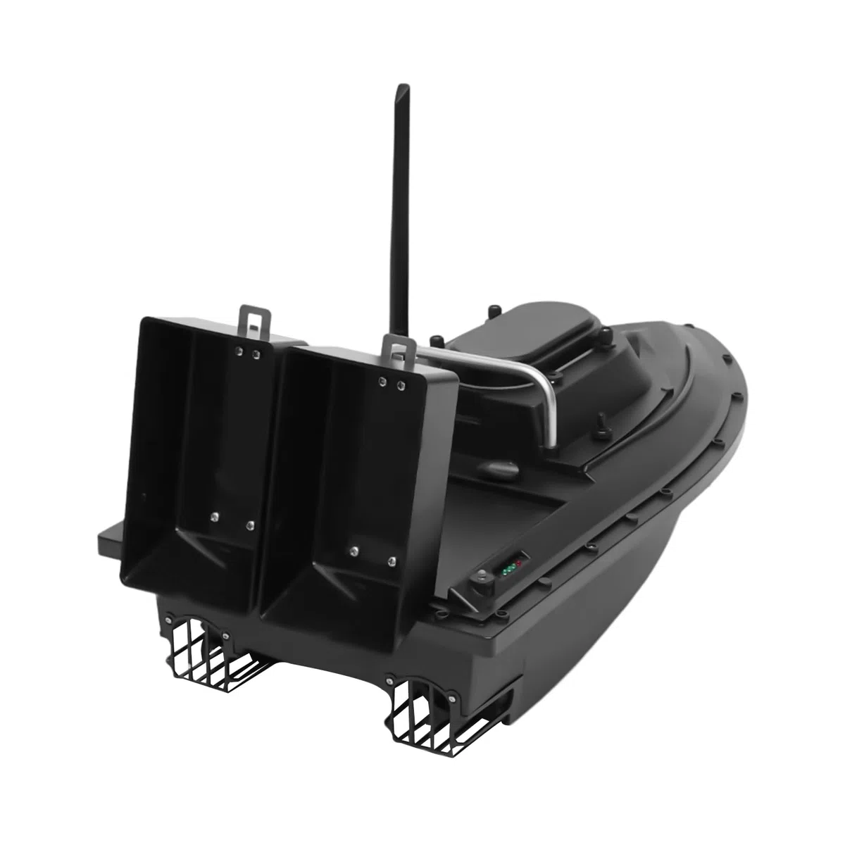 Barca da Pesca, Elettrica con Doppio Scomparto Esche - Telecomando 2.4G 500M - Batteria 5200mAh - Materiale ABS - Luci LED Integrate per Laghi e Pesca Professionale