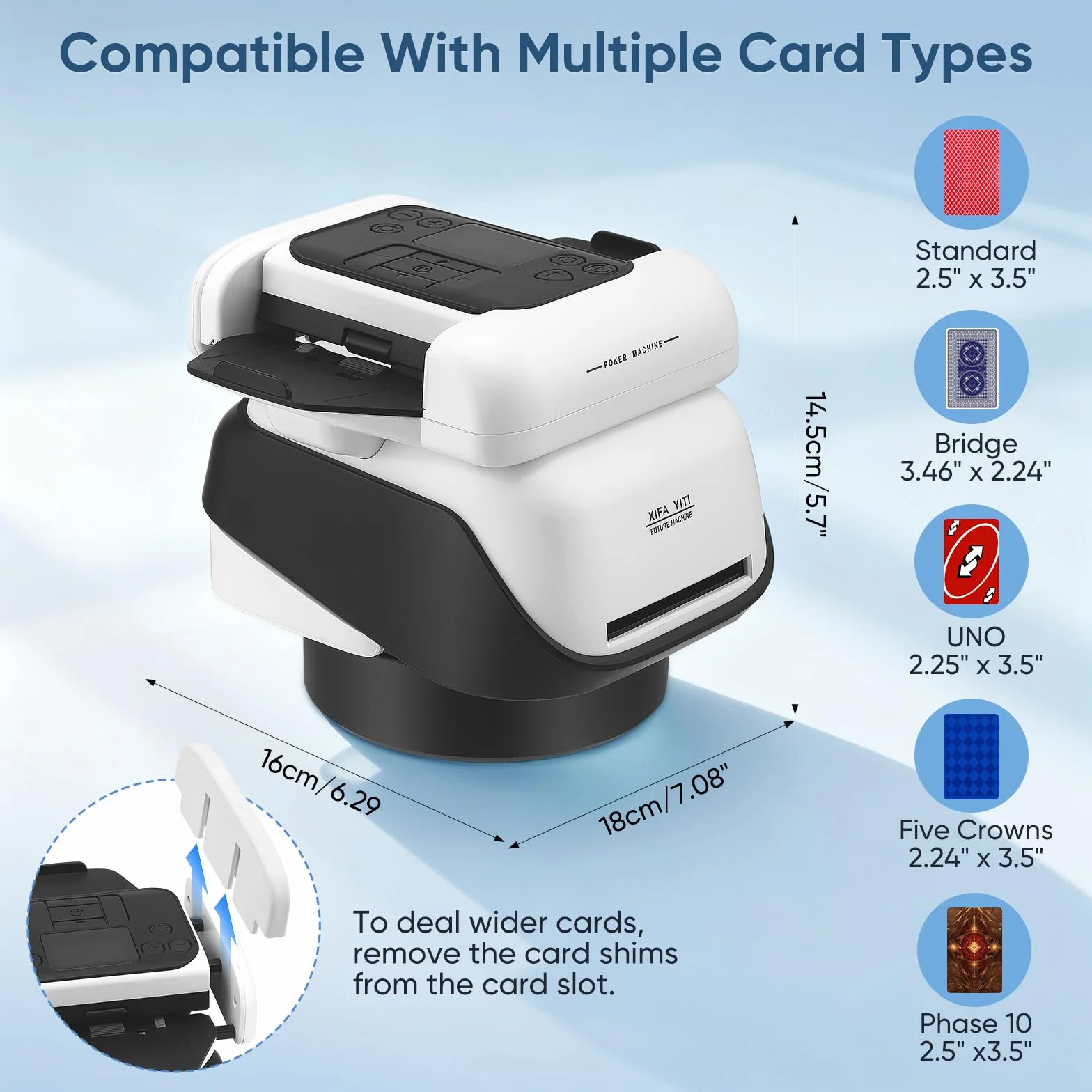Miscelatore automatico per carte e trasmettitore di carte 2 in 1, mixer carte con 4 telecomandi, 2-8 giocatori, ricaricabile, silenzioso per poker, Texas Hold'em, Blackjack, UNO