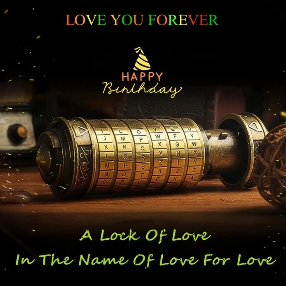 Cryptex - Scatola per puzzle da Vinci codice mini serratura Cryptex con scomparti nascosti per compleanno, San Valentino, regalo di compleanno misterioso per familiari e amici