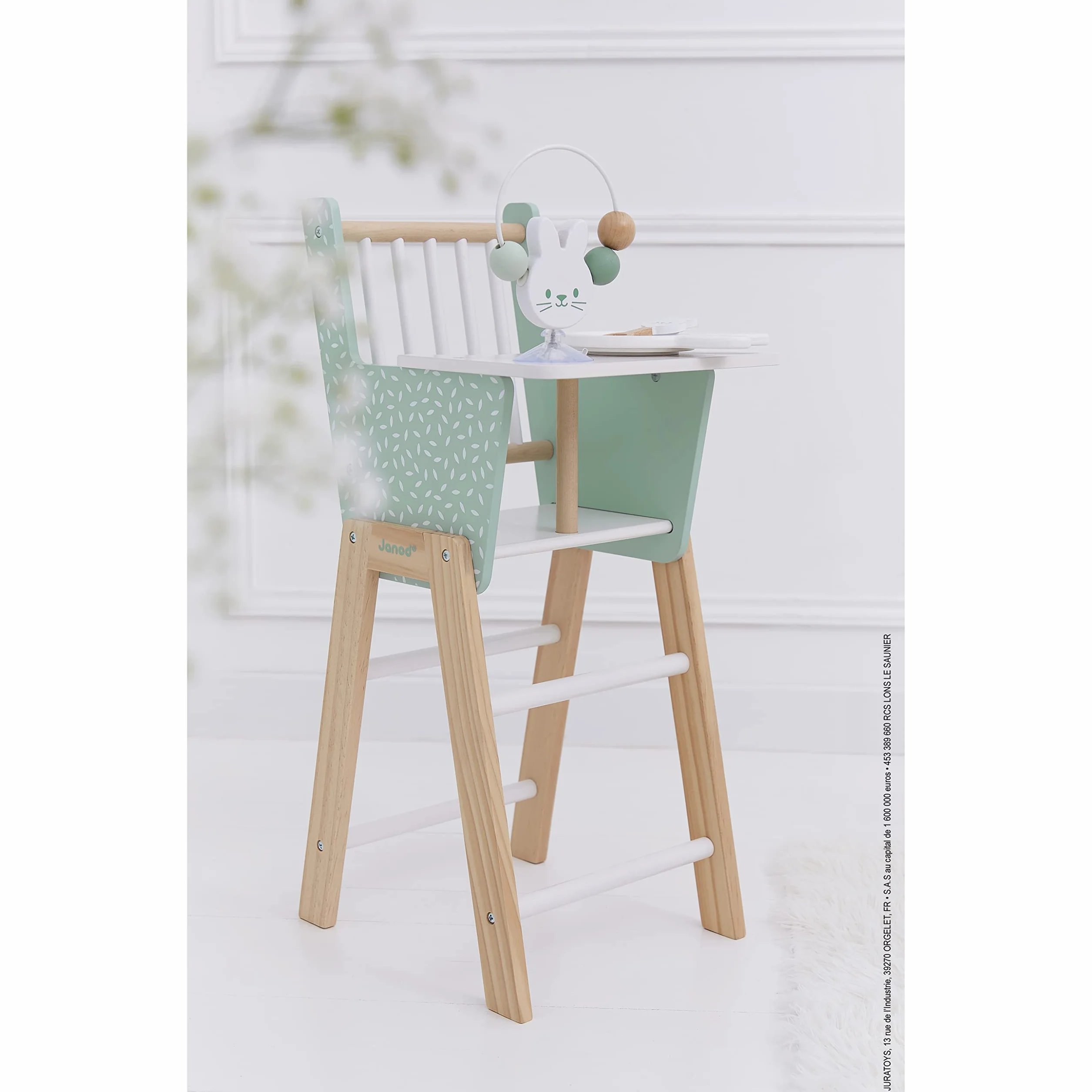 Janod Seggiolone Zen in Legno FSC Giocattolo di Imitazione Accessorio per Bambole 42 cm 3 Anni