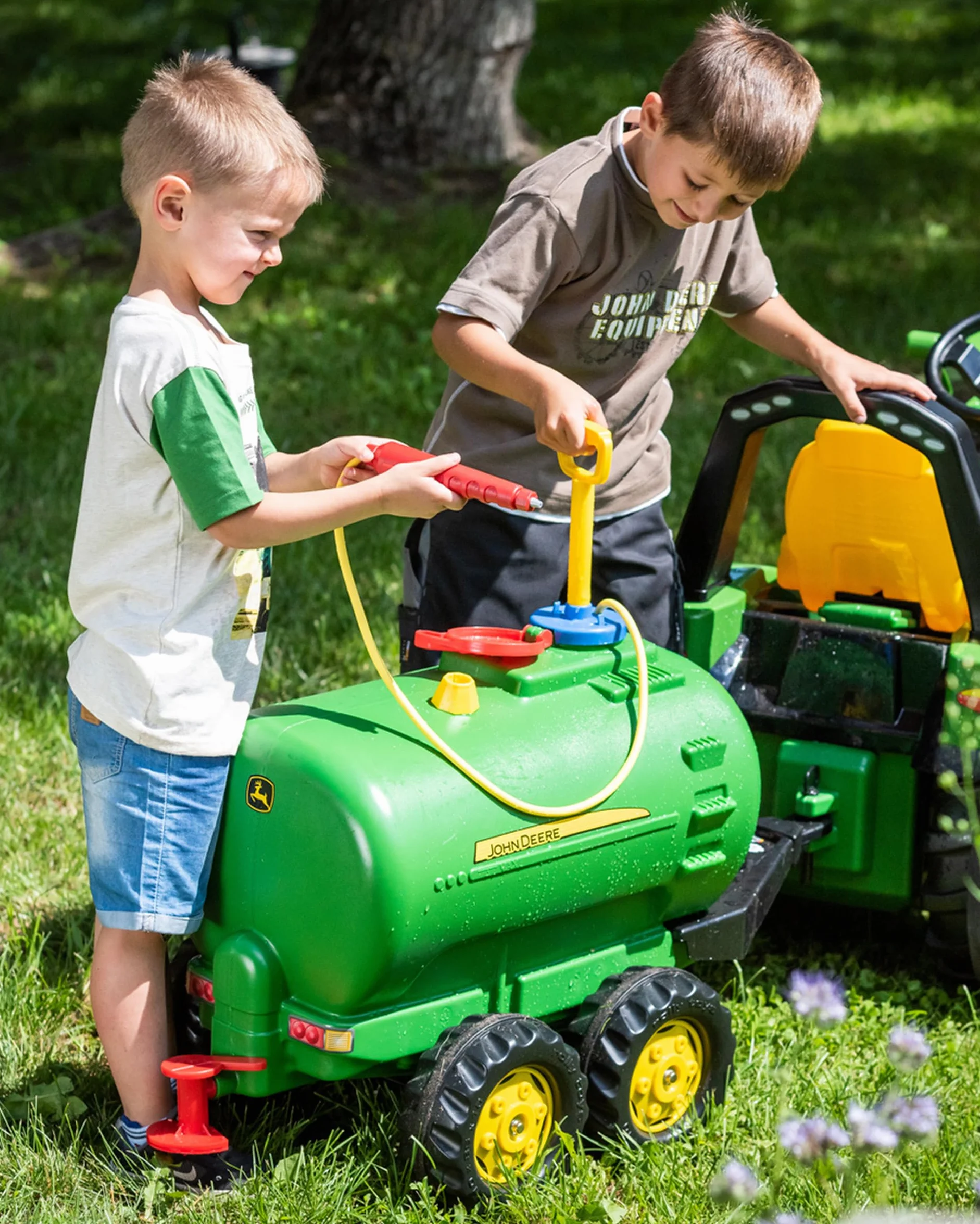 Rolly Toys John Deere rollyTanker trailer 30 litri serbatoio acqua trattore con pompa pistola bambini 3-10 anni
