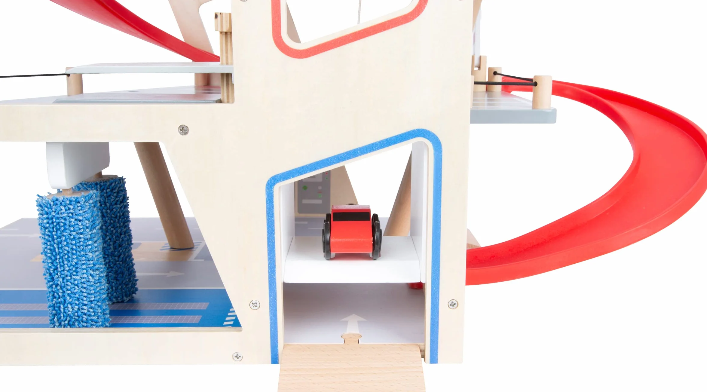 small foot Autosilo Premium, su tre piani con rampa, incl. 2 auto, parcheggio in legno per bambini, 11676