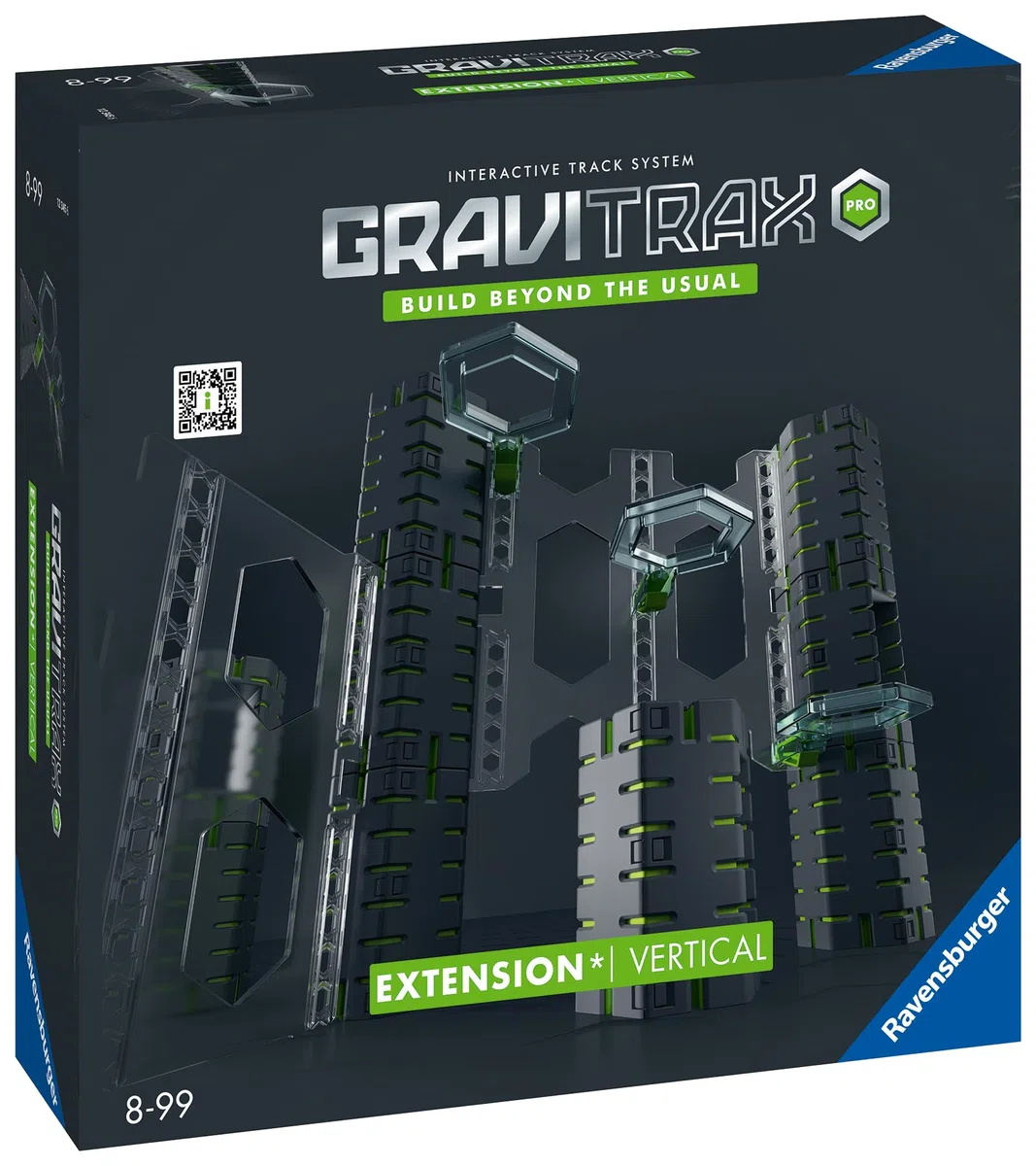 Ravensburger - GraviTrax Pro Extension Vertical: Aumenta l’altezza, Estensione pista biglie 108 pezzi, Gioco STEM 8+ anni e adulti, Non giocabile da solo, Compatibile con tutti i GraviTrax