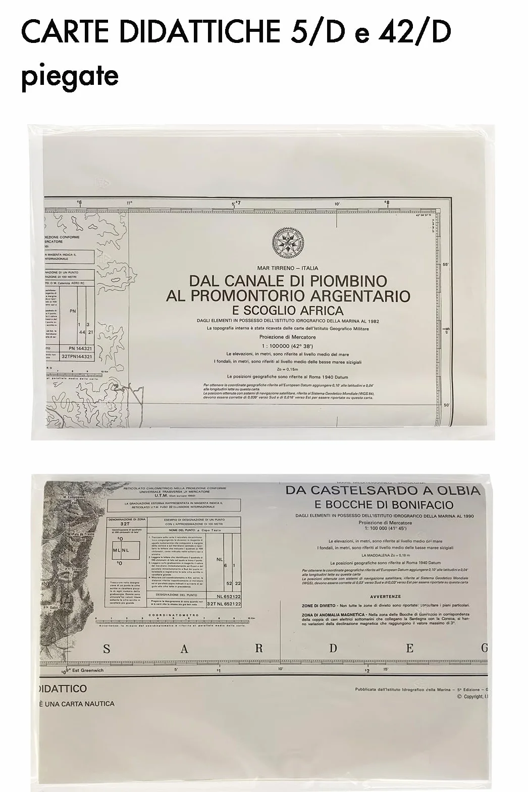 Kit di apprendimento al carteggio Nautico Esercizi sulle Carte 5/D e 42/D Corredo Il Frangente STR 08