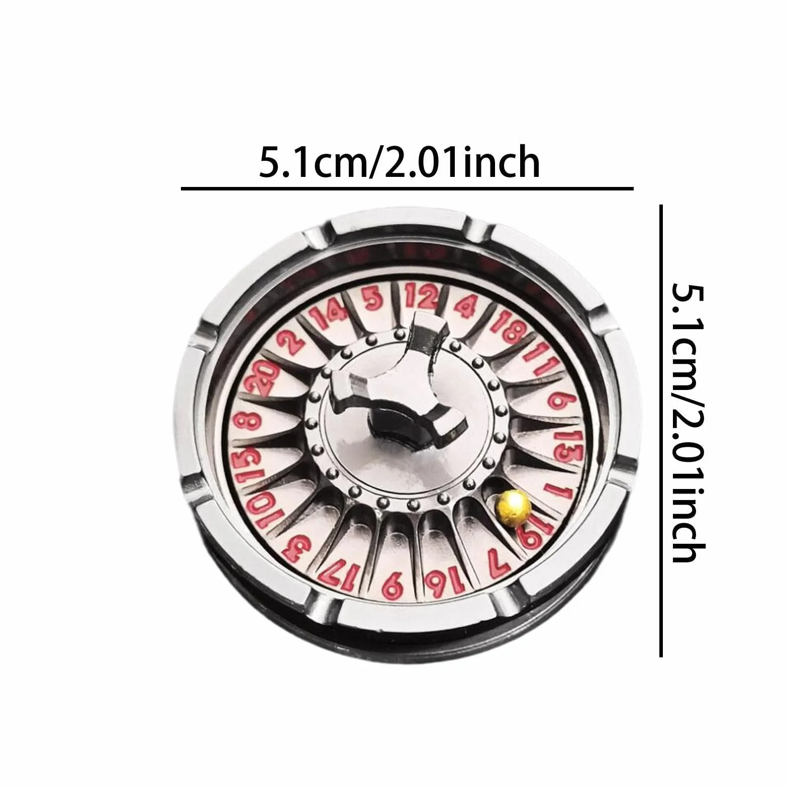 MagiDeal Dadi della Roulette Roulette in Metallo D20 Forniture per Feste con Confezione Regalo Dadi rotanti Dadi da Gioco di Ruolo per Feste di Carnevale Bar