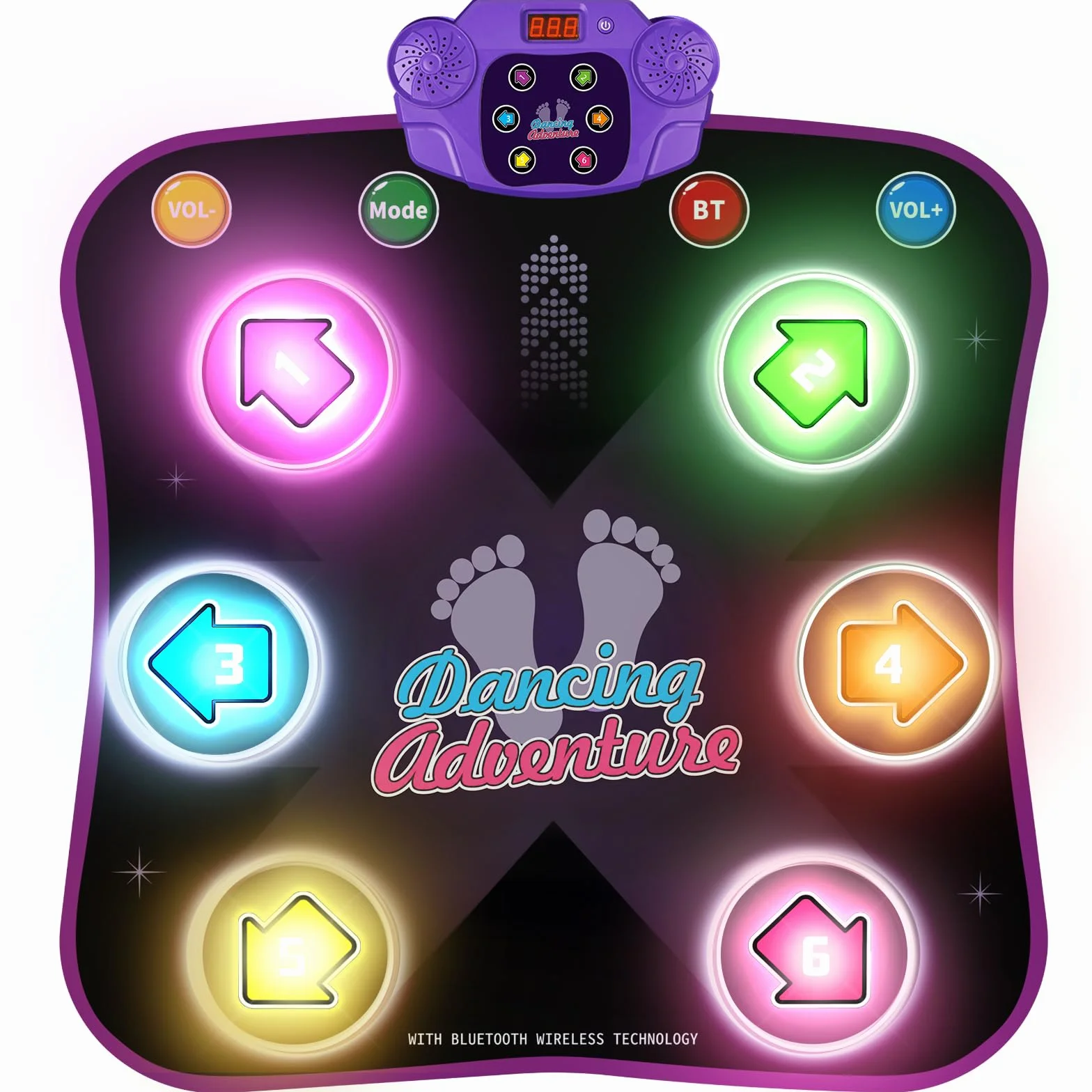 Hot Bee Tappetino da Ballo Bambini 3 4 5 6 7 8 9 Anni, Regali Bambini 3-12 Anni, Tappetino da Ballo Musica con Bluetooth, Giocattoli Bambini da 3 4 5 6 7 8 9 Anni