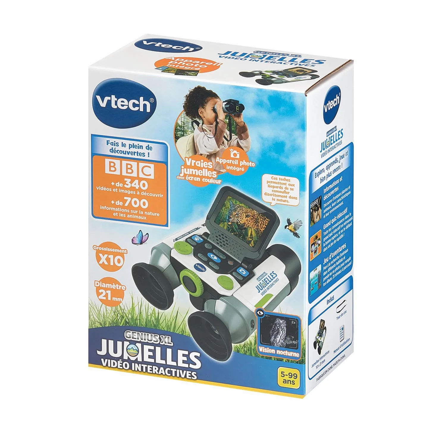 VTech. Binocolo Bambino, 80-618675, Bianco e Verde, Standard