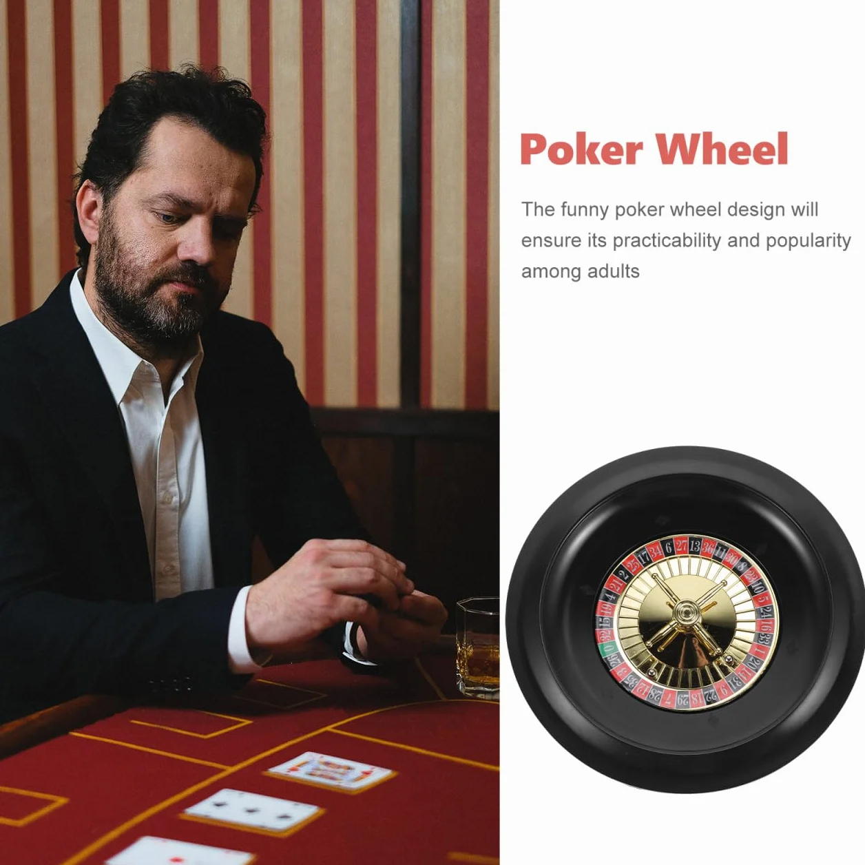 HANABASS Roulette Russa Ruota Da Poker per Feste Accessorio per Bar Ruota Da Poker Tavolo Kit Roulette