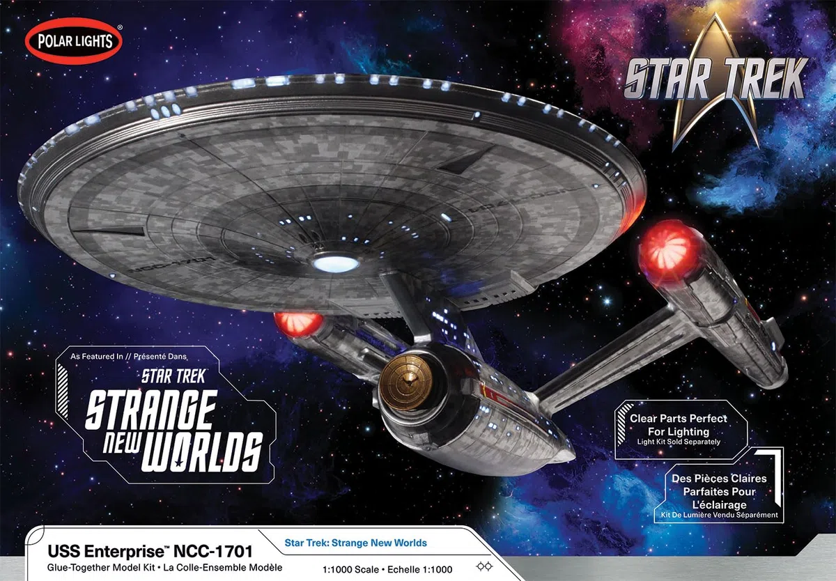 Polar Lights Star Trek Strange New Worlds U.S.S. Enterprise - Modellino in scala 1:1000