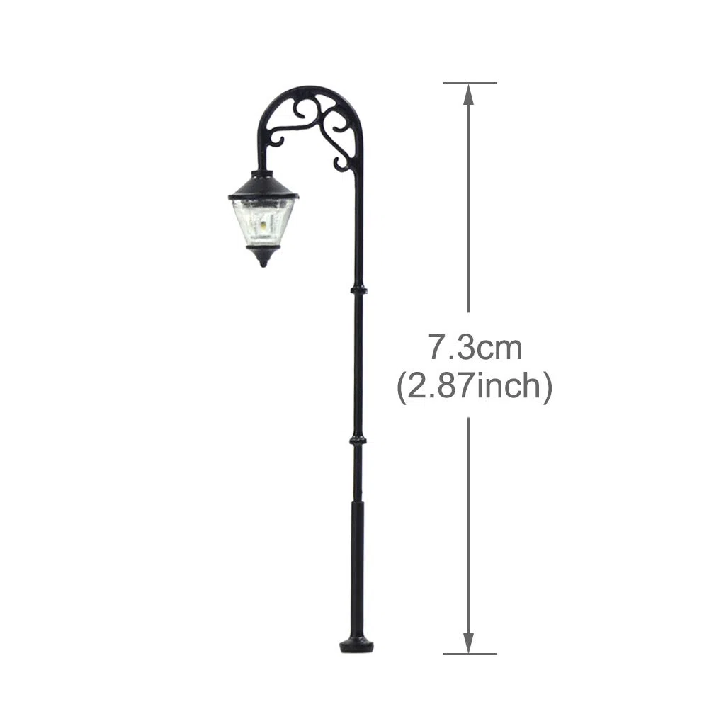 Evemodel lampioni ferroviari HO 63mm modello lampade stradali