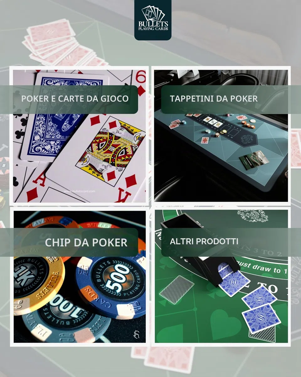 Adriana Bullets Playing Cards Set da Poker 500 Chip Clay con Pulsante Ceramica e Carte