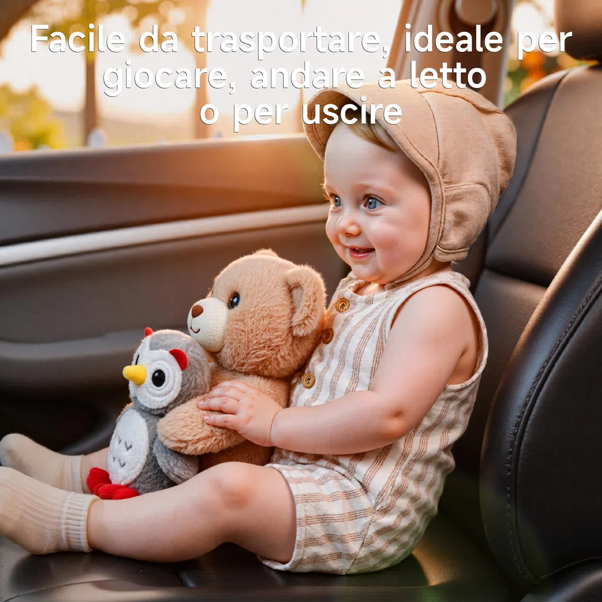 Orso Peluche Musicale Parlante Interattivo con Registra e Ripeti, Giocattolo Morbido per Bambini, Regalo per Neonati