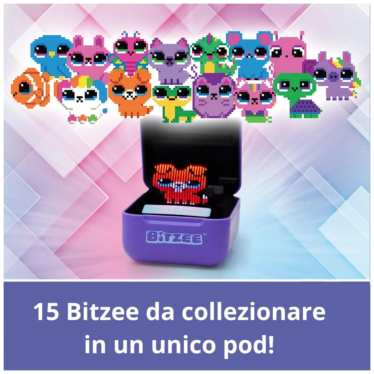 Bitzee Viola Cucciolo Digitale Interattivo Animale Elettronico Virtuale 15 Personaggi Collezionabili Giochi Bambini 5+