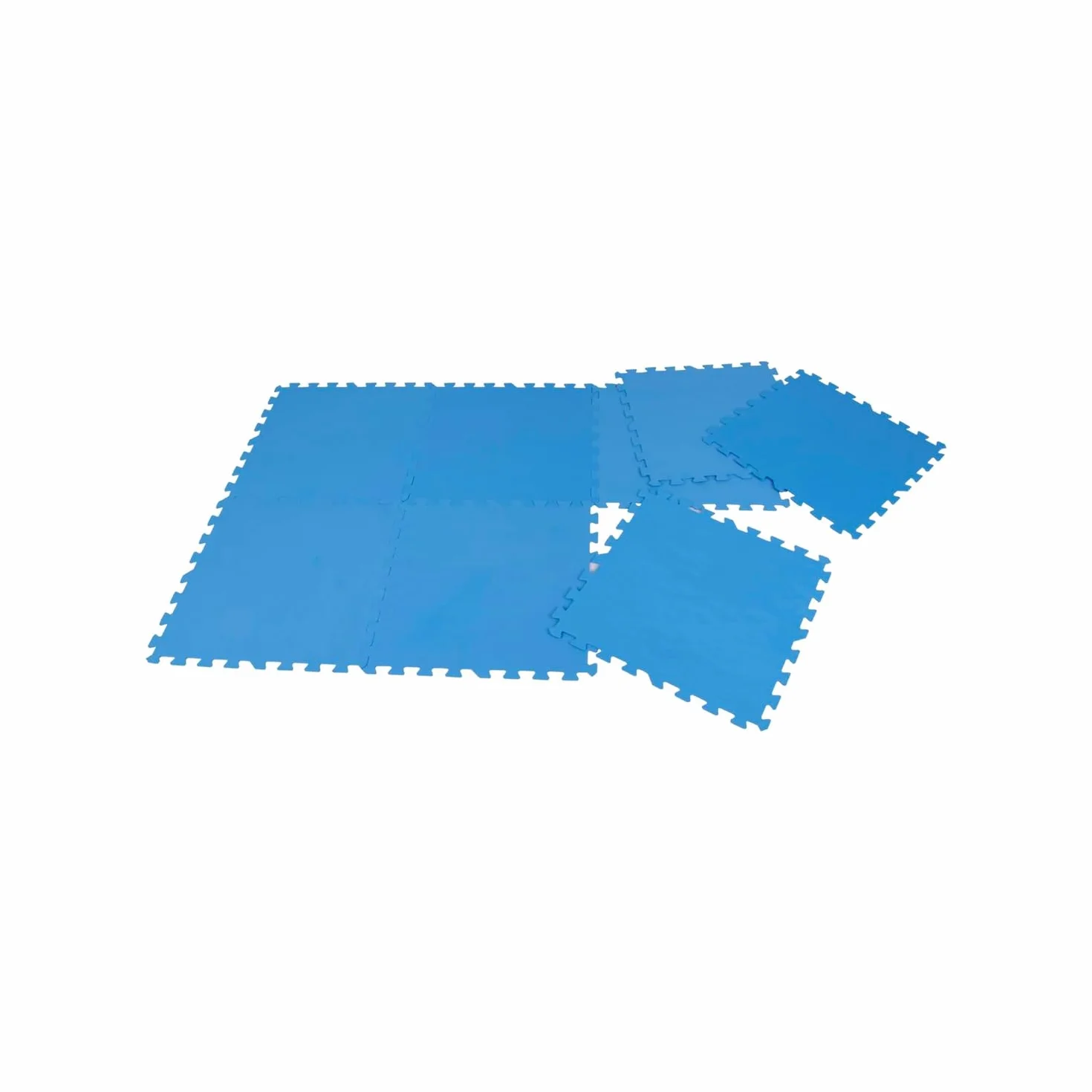 Tappeto Componibile con 8 Pezzi, Morbido - Tappeto Modulabile per Piscina con 8 Piastrelle, in Spugna, 50x50cm, Blu