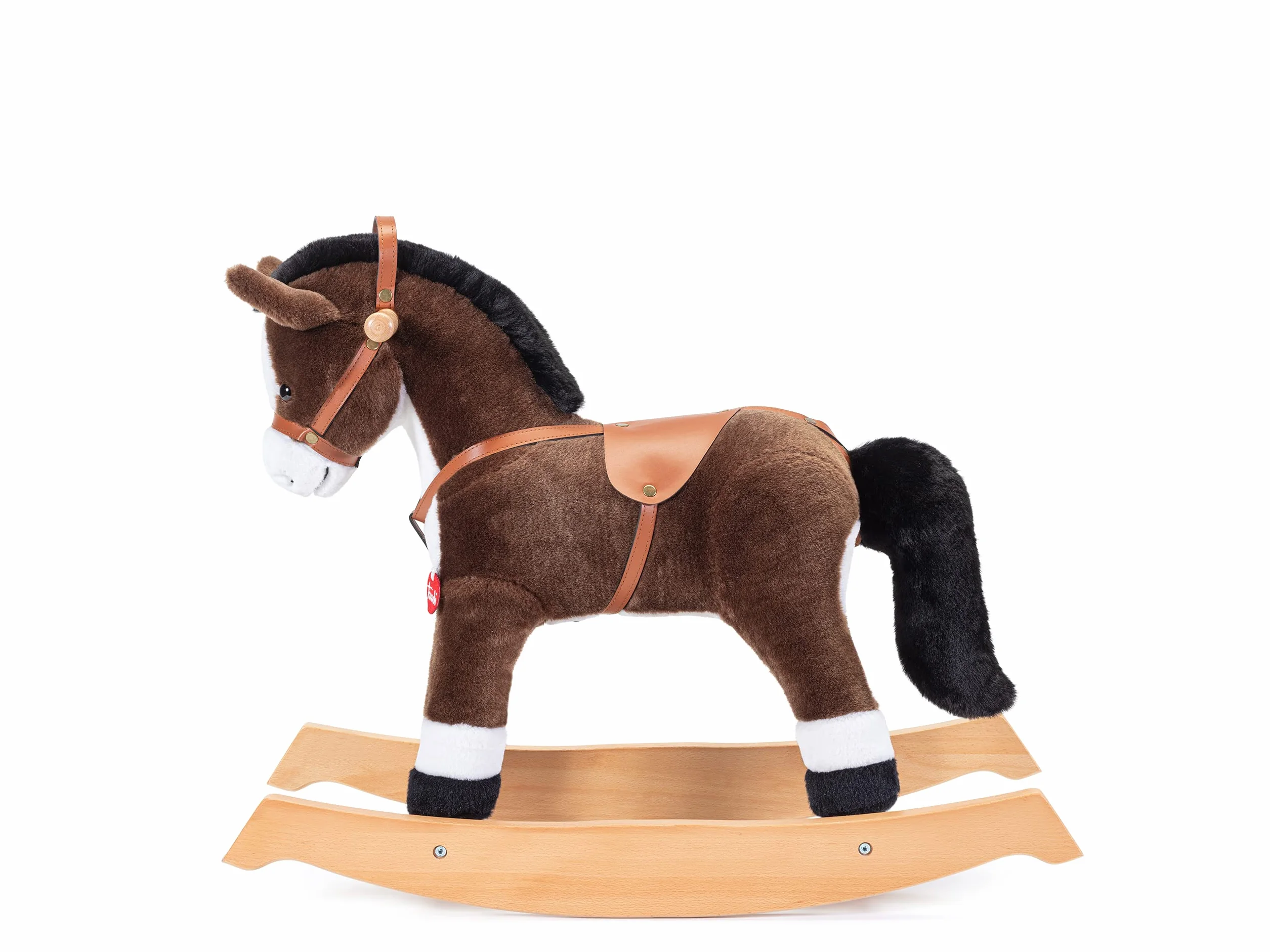 Cavallo Cavalcabile marrone | Dondolo giocattolo bambini Peluche | Trudi | 34x58x78 | JUMBO | Rocking Animals | modello 29708