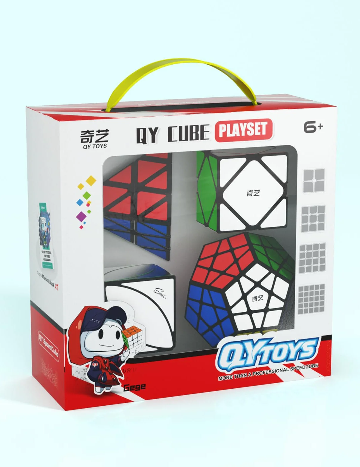 ROXENDA Speed Cube Set, Cubo Magico di Skew Ivy Piramide Dodecahedron Speed Cube con Confezione Regalo, Tutorial Segreto per Cubi(Irregular)