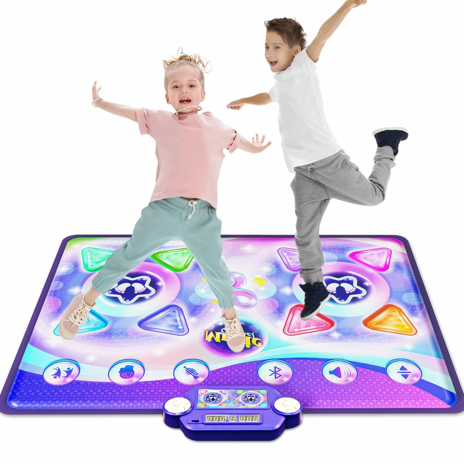 Tappetino da Ballo per Bambini, 4 modalità di Gioco e 9 Livelli di Difficoltà, Regali di Natale e Compleanno per Ragazzi Ragazze dai 3 ai 12 Anni, Tappeto Musicale, Bluetooth Wireless
