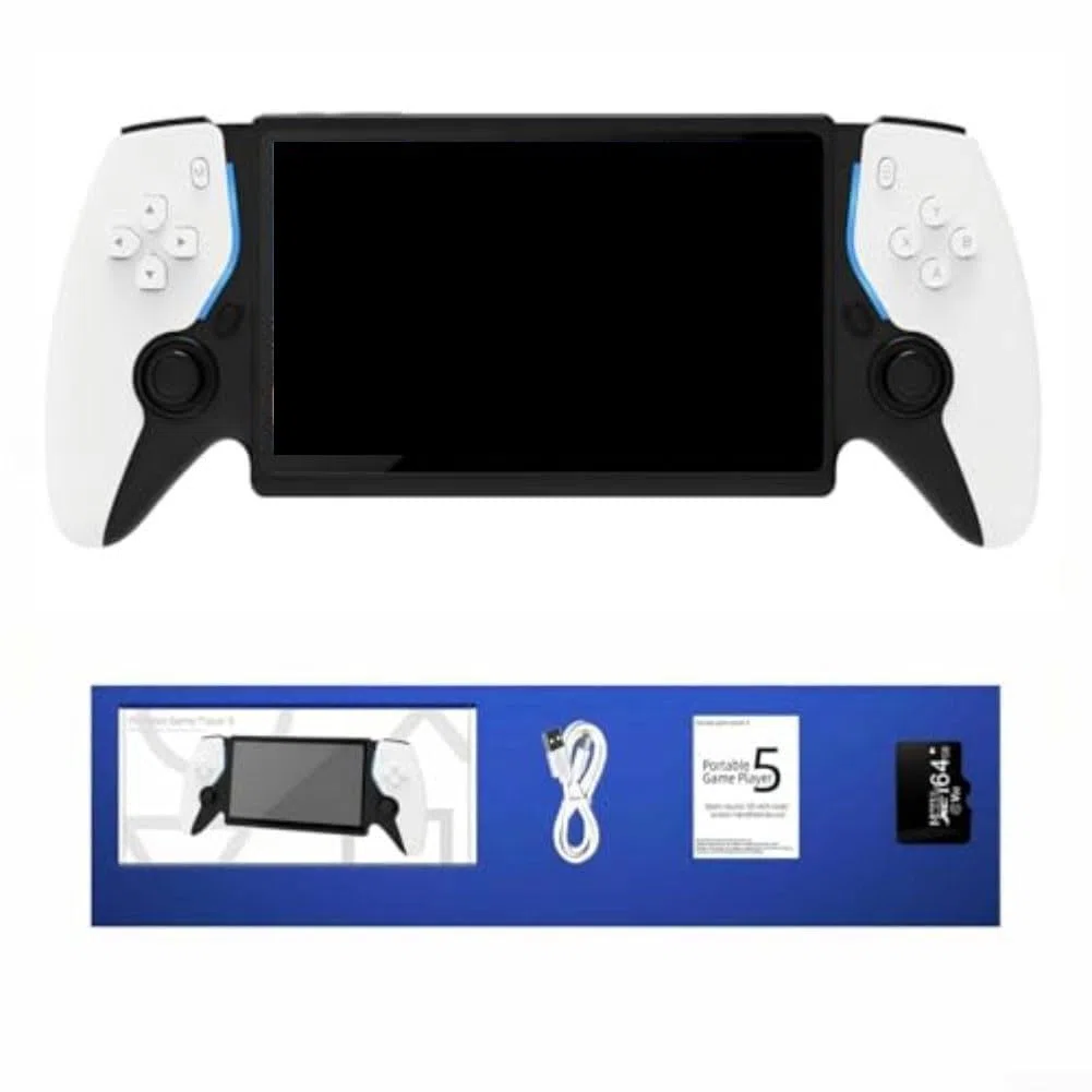 HC8000 - Console di gioco portatile retrò, schermo IPS da 7 pollici, 15000 giochi, ARM Cortex-A7 Quad-Core, 64 GB espandibile fino a 256 GB, per oltre 20 lingue (nero)