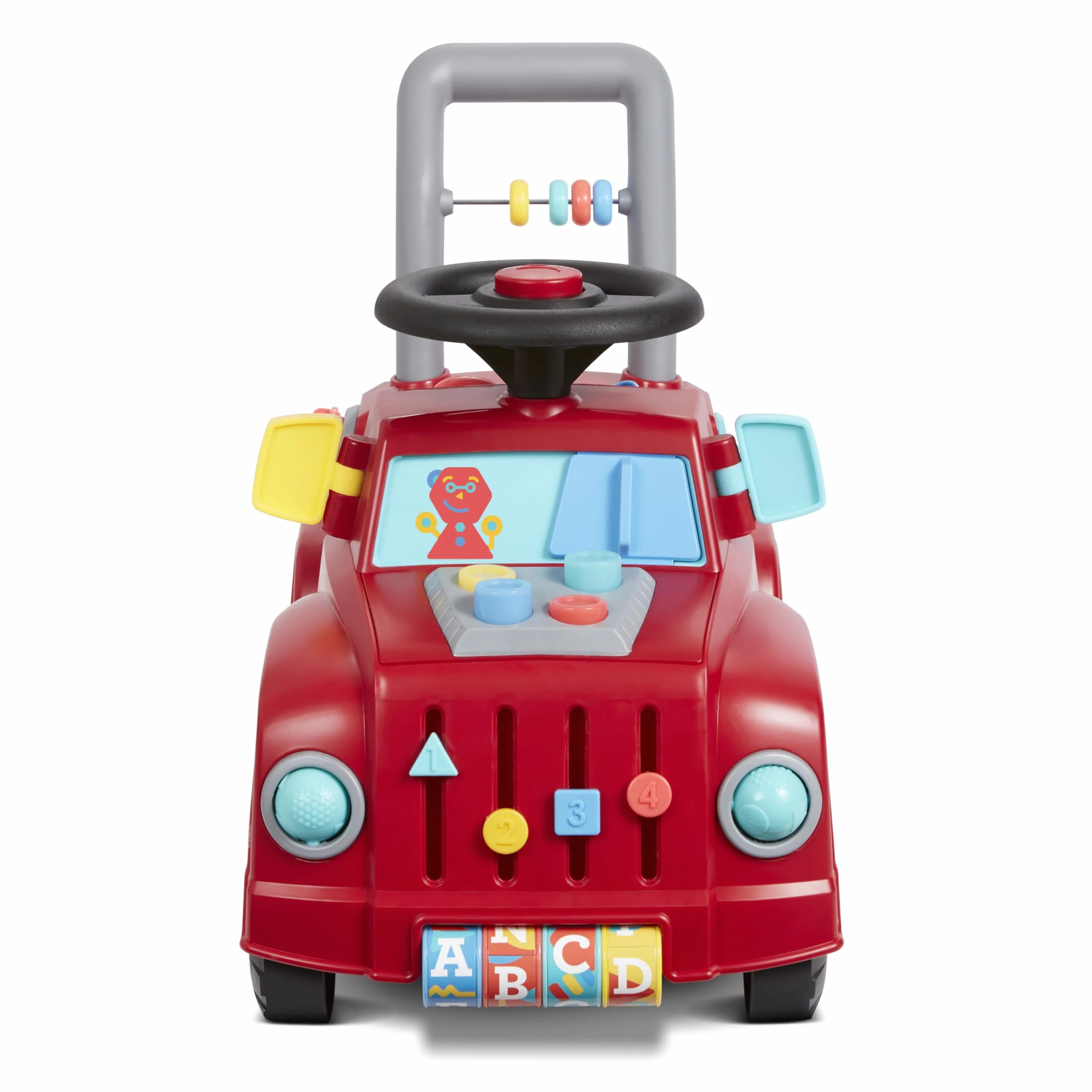 Radio Flyer camioncino con luci e suoni, giocattolo cavalcabile per bambini da 1 a 3 anni, rosso