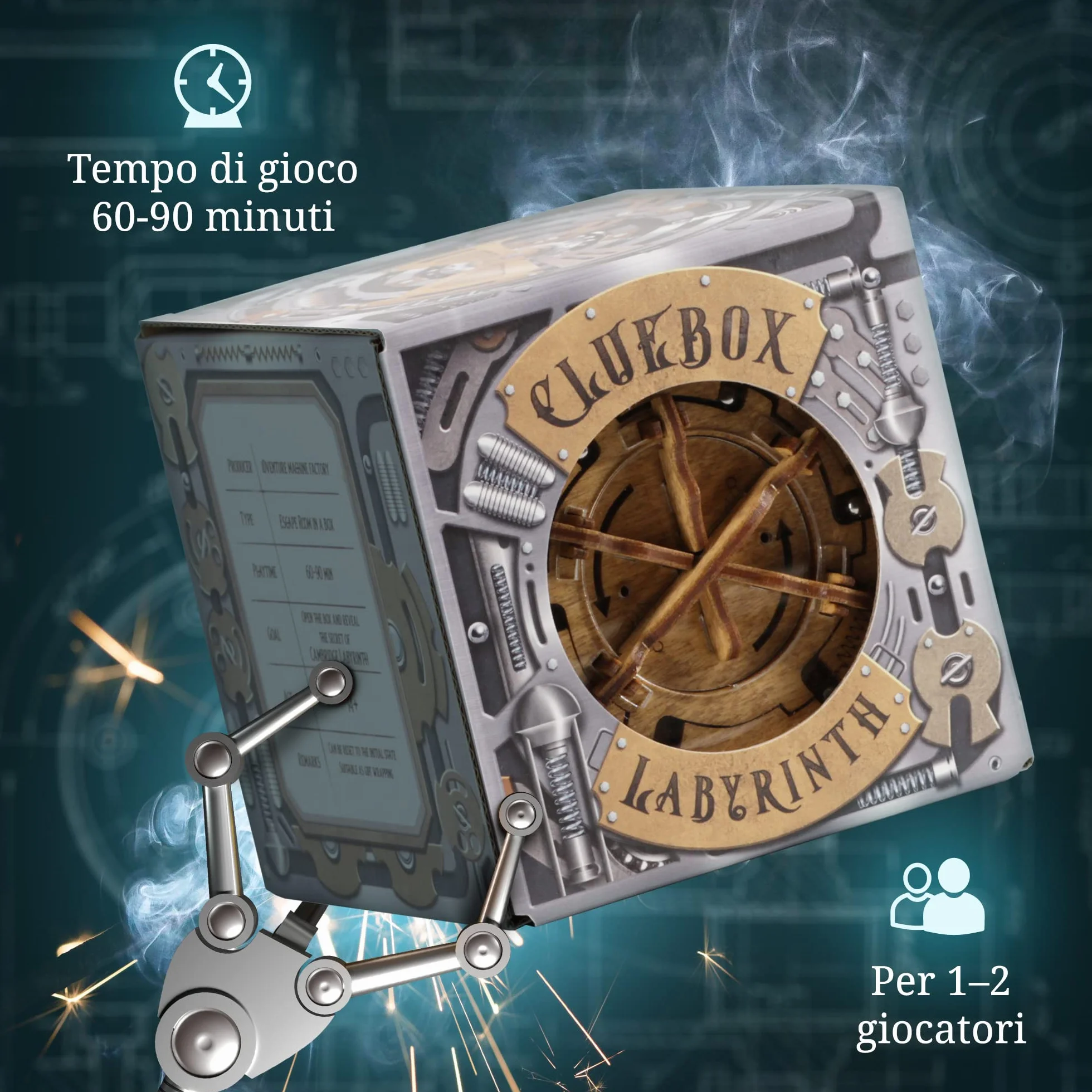 iDventure Cluebox - Labirinto di Cambridge - Scatola rompicapo a Labirinto - Escape Room gioco in legno - Scatola regalo - regalo fidanzato - puzzle 3D - iq puzzle rompicapo - regalo per lui