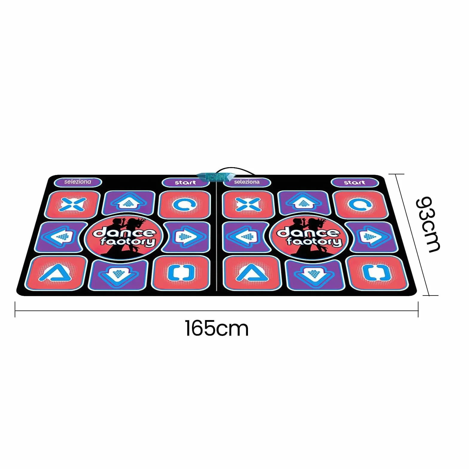 Tappetino da ballo 2 in 1 per TV e PC, doppio tappetino da ballo per bambini adulti, t-apis di d-anse interattivo con 2 controller di gioco, 100 canzoni e 65 giochi, per fitness, danza e festa