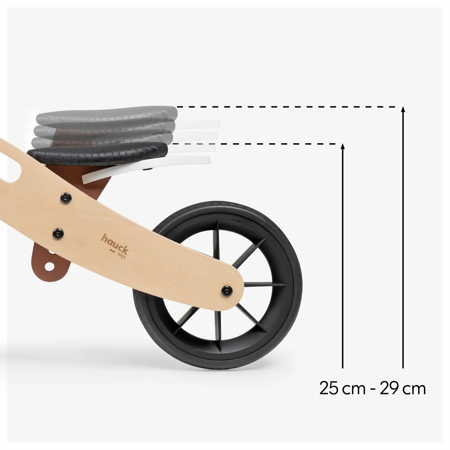 hauck First Ride Eco, Volpe - Triciclo e Bicicletta Senza Pedali Evolutivo in Legno per Bambini da 1 Anno Fino a 20 kg, Ruote 7,5 Pollici, Sella Regolabile in Altezza, con Manico di Trasporto