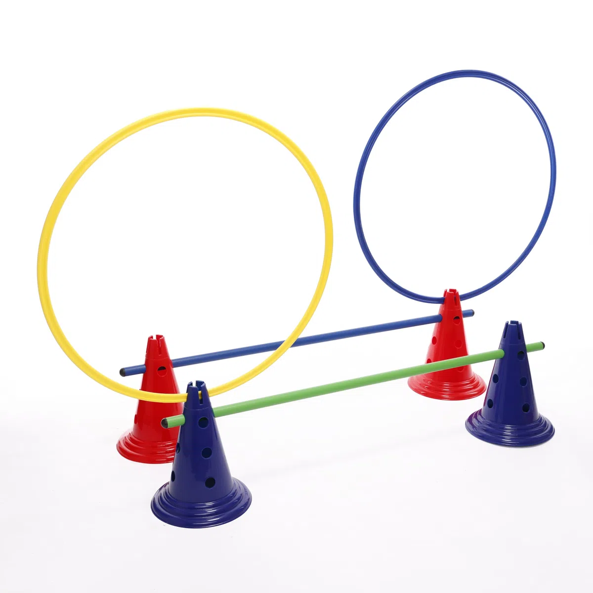 Italveneta Didattica - Kit Psicomotorio Modello A, Include Aste, Coni, Cerchi e Accessori, Colorato e Innovativo, per Attività Motoria e Creativa