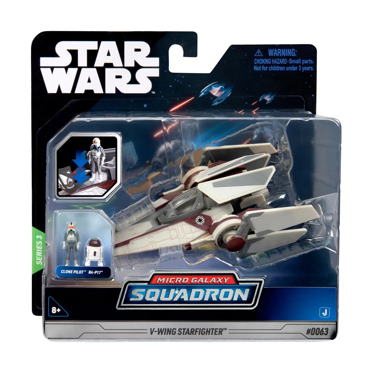 Bizak Star Wars 62610041 Micro Galaxy Squadron V-Wing Starfighter 62610041
