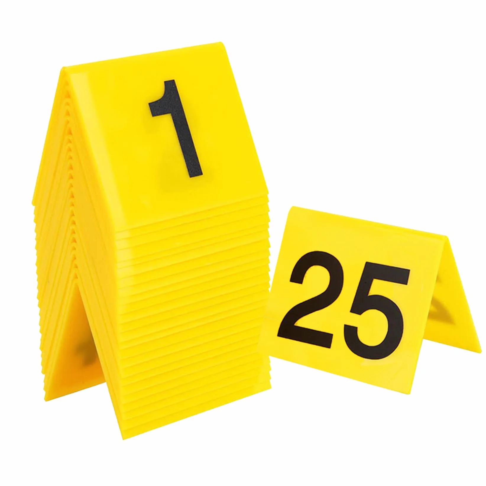 Segnali di Scena del crimine 25pcs 2.95x3.54 Pollici Evidenza Foto Mark Scene Card Decorazioni di Halloween 1-25 Numero, Spy Detective