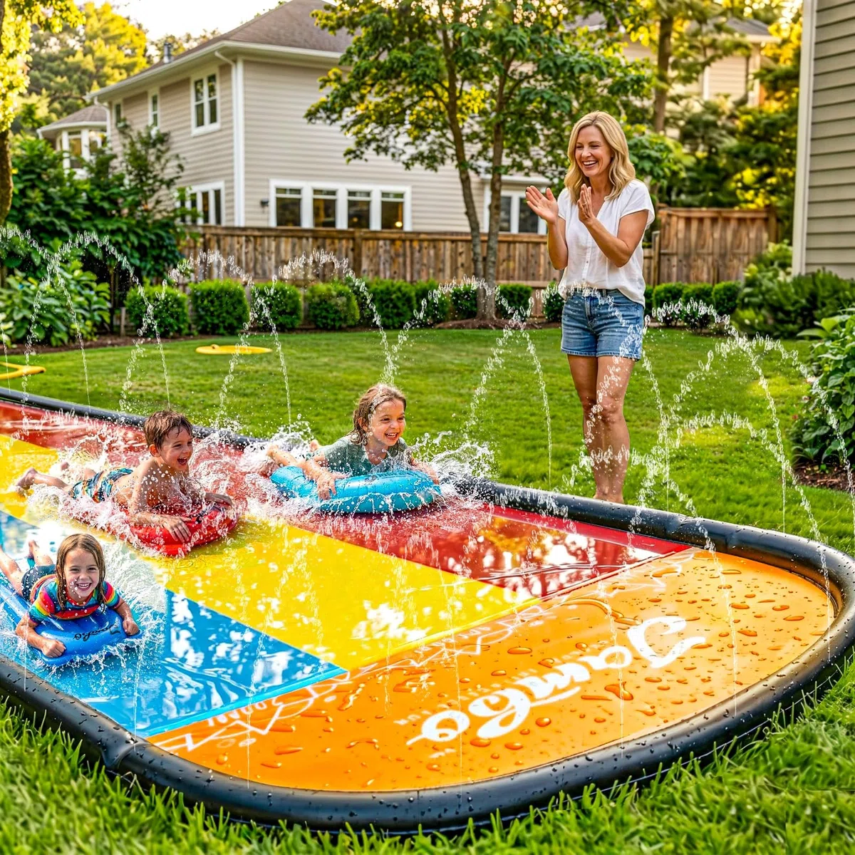 JAMBO Scivolo Acqua per Bambini da Giardino Esterno