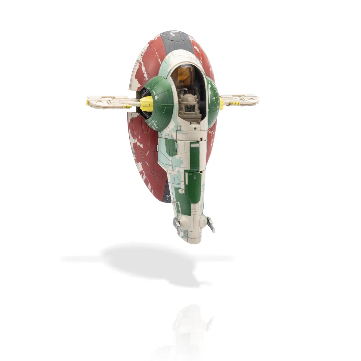 Jazwares Star Wars Micro Galaxy Squadron Boba Fett's Starship (Ep 5) - Veicolo da 7 pollici con espositore di volo e tre accessori per micro figure da 2,5 cm