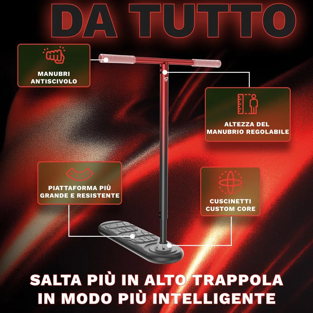 Monopattino acrobatico The Indo Trick Scooter per ragazzi, bambini e adulti