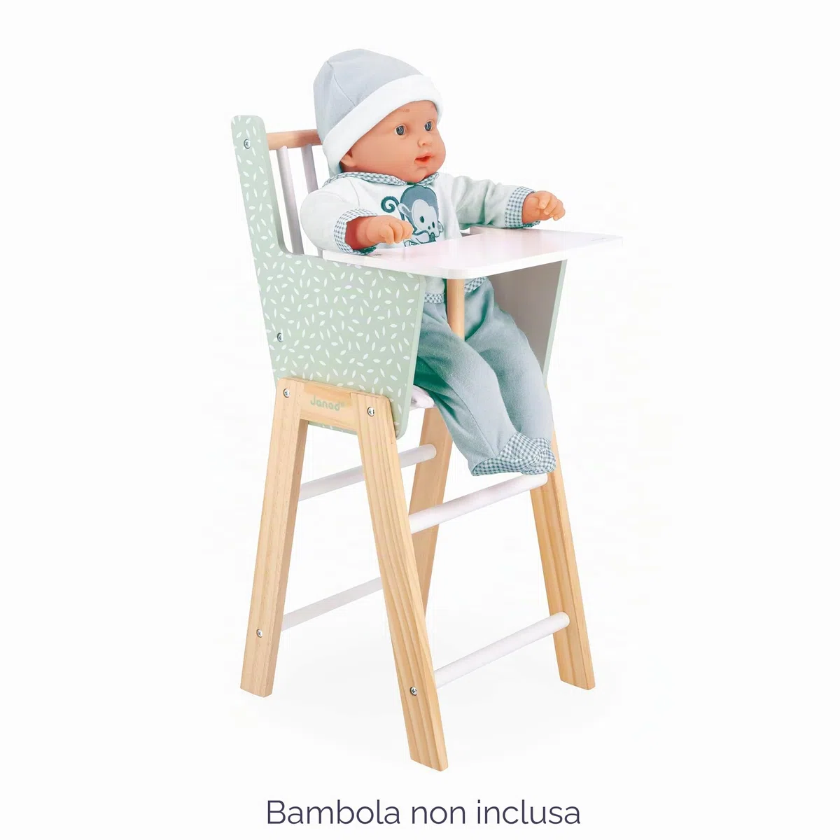 Janod Seggiolone Zen in Legno FSC Giocattolo di Imitazione Accessorio per Bambole 42 cm 3 Anni