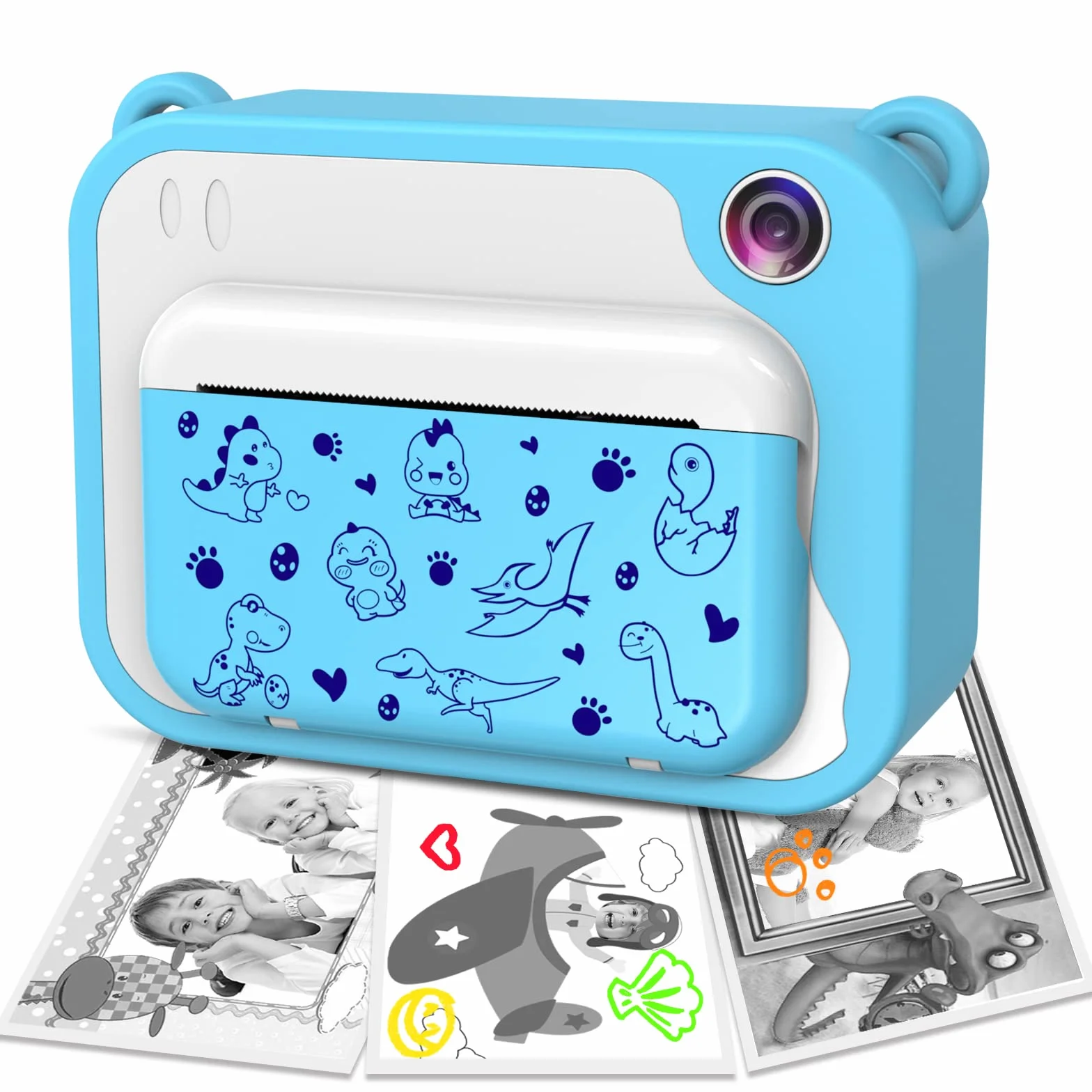 Macchina Fotografica Bambini Istantanea,ULEWAY Digitale Fotocamera 1080P HD Videocamera Giochi con 32GB Scheda SD, 5 Penne Colorate, Regalo di Compleanno per Ragazzi e ragazze 3-12 Anni (Blu)