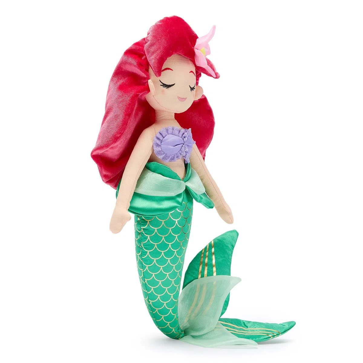 Disney Store Official Bambola di Peluche Media Ariel, Peluche La Sirenetta, 45 cm