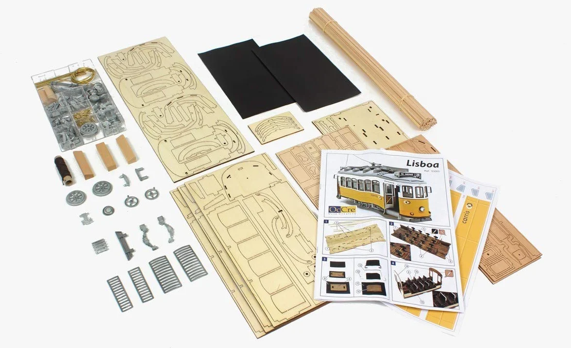 Occre TRAM LISBOA MODEL KIT SCALE 1:24 L:360mm H:220mm W:100mm code 53005